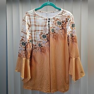 Floral Bell Sleeve Blouse